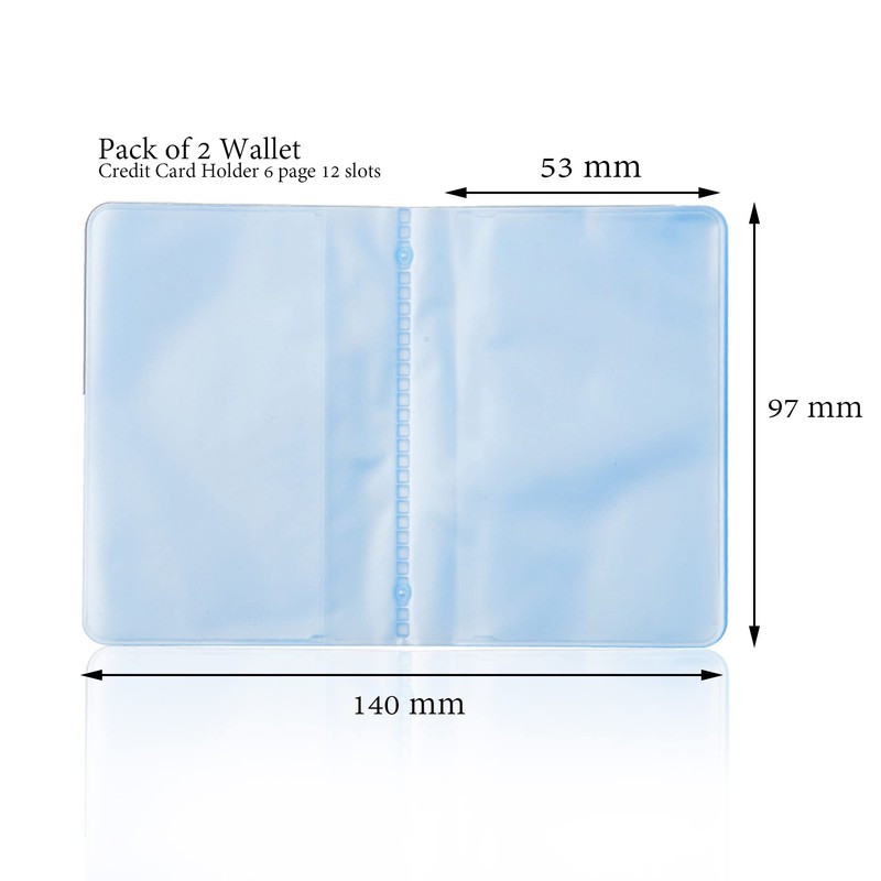 Plastic Wallet Insert Credit Card Holder Transparent (6 page 12