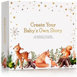 Baby Memory Book for Boy or Girl,First 5 Years Baby Book Keepsake,Record a Milestone for Every Event from Birth to Age 5,Gender Neutral Journal Scrapbook Photo Album for Baby Shower