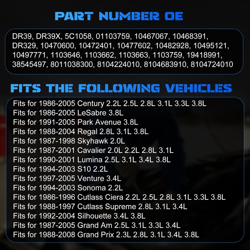 YOMALL 3PCS DR39 Ignition Coils & 6PCS Iridium Spark Plugs