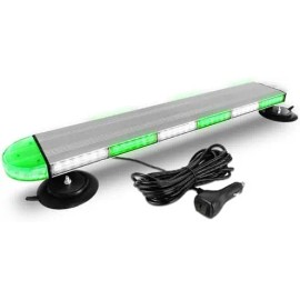 31-Inch Low Profile LED Light Bar Full Aluminum Emergency Rooftop Strobe Lights for Safety Warning for Trucks Tow LightLight Color: Green/white, Rated Power: 130, Beam Angle: Spot