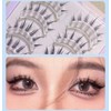 K-07 Natural False Eyelashes, Natural, 5 Pairs Popular, Transparent Axis,