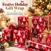 Red Christmas Wrapping Paper Roll for Holiday Gifts – Shiny