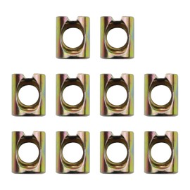 10 PCS Metric M6x10mmx12mm Barrel Nuts,for M6-1 Bolts Cross Dowels Slotted Nuts Baby Bed Crib Screws Hardware Replacement Kit M6 Color zinc