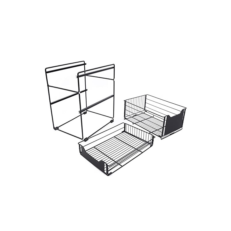 Under Sink Shelf, 2 Tier Spice Rack, Extendable, Sink Organiser,