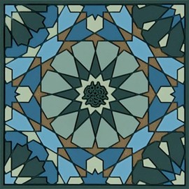 Images d’ Orient Andalusia PVC Coaster Set – 6-Piece, Washable & Shatterproof, 3.5” x 3.5”, Heat-Resistant Drink Coasters
