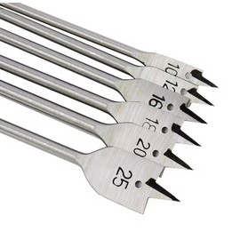 wood Drill Bit Set, 6 Pieces, 10,12,16,18,20,25mm Sizes, Hex Shank, Spade Drilling bit heavy duty
