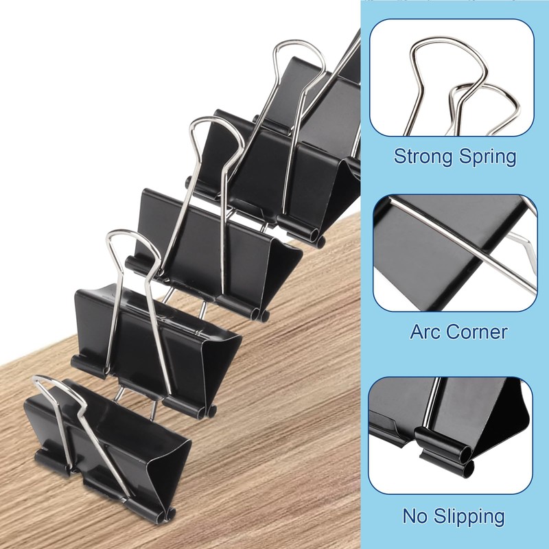 Ufmarine Ufmarine Extra Large Binder Clips 2 inch, (40 Pcs)