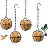 Fat Ball Bird Feeder,Ompinda 4 Pack Metal Hanging Bird Suet