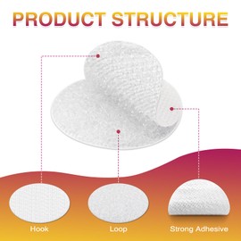 Dots with Adhesive 280 Pairs/560Pcs, 0.78 Inch Round Hook and Loop Tape, Strong Sticky Back Fasteners, Double Side Dots, Heavy Duty Self-Adhesive Circles for Home, Office, School, and Crafts