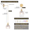 Shenmoyl Battery Operated Wall Sconce with Clear Tulip Shade Pattern