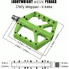 MTB Pedals, Large Platform with 18 Grippy Pins, Cr-Mo Spindle,