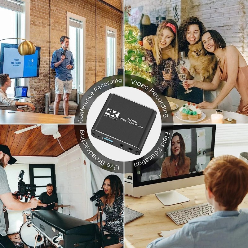 ZECVE 4K Audio Video Capture Card, USB 3.0 HDMI Video