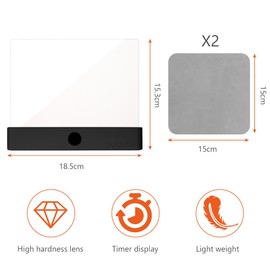 HOTUT HOTUT Lightwedge Leselampe, tragbare Flaches Buchlicht zum Lesen im Bett bei Nacht, LED Buchlampe, Panel Book Light, Augenschutz leselicht buch Buchseite Licht, Geschenk fr Buchliebhaber - Schwarz