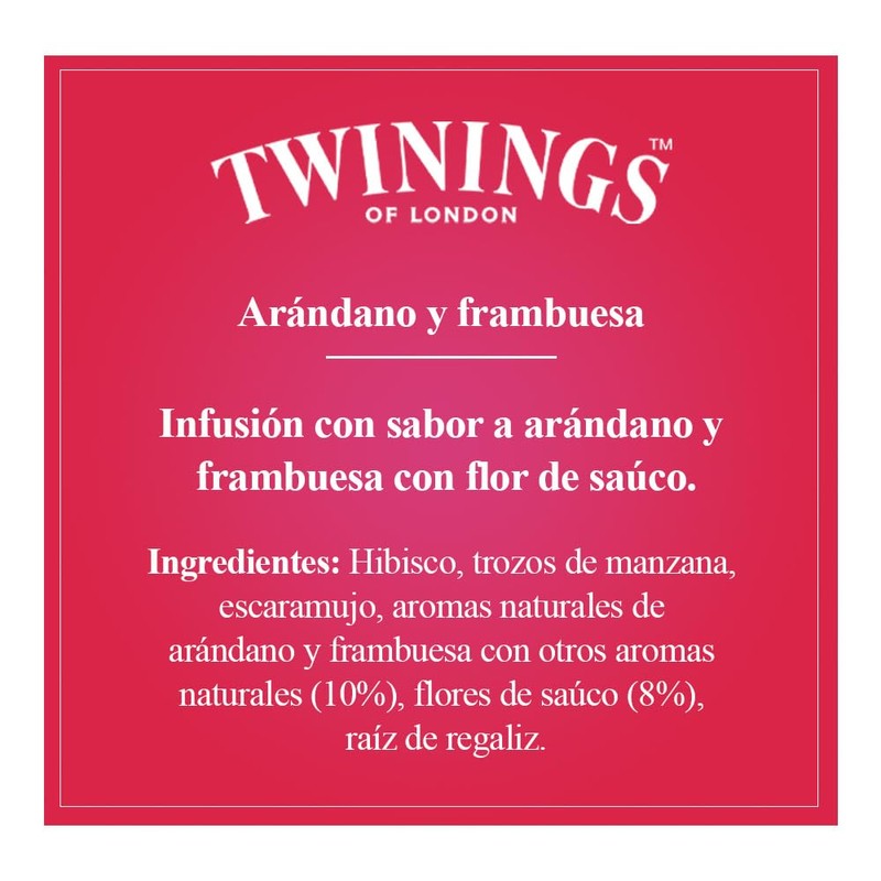 Twinings, Infusion Arandano y Frambuesa 40g