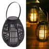 Solar Garden Lantern LED Outdoor Solar Lantern Waterproof Decorative Rattan