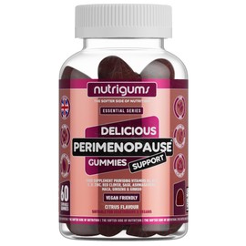 Nutrigums Perimenopause Support Gummy | Citrus Flavour | 60 Vegan Gummies | Red Clover, Ashwagandha, Maca, Ginseng, Sage, Ginkgo with VIT B6, B12, VIT D and VIT C | Nutritional Balance for Women by NUTRIGUMS®