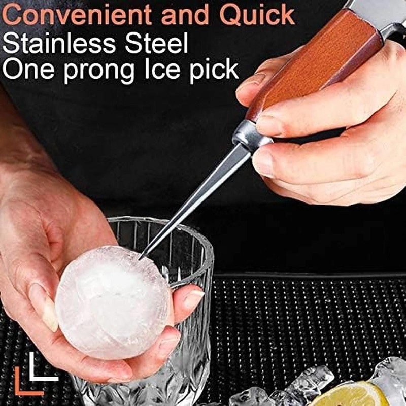 Ice Pick set of 2-7.24 Inch and 6.8Inch Stainless Steel