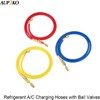 Refrigerant A/C Charging Hoses with Ball Valves, 3-Color 60" R410A