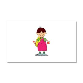 CafePress Student School Boy Pencil Apple Car Magnet 20 X 12 Car Magnet, 20"x 12" Magnetic Door Display
