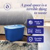 HOMZ 4-Pack Durable Molded Bin, Plastic Storage Containers w/Lids, 10