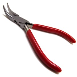 3× Bent/Upward Angled Nose Pliers 12cm Working End 2cm Jewelry Making Bending Wrapping Utility Instruments