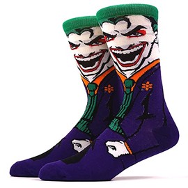 EZB Superhero Villain Character Film Crew Socks | Gift Idea for Men & Women | Size 5-10 | The Joker