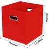 SEVENDOME Fabric Cloth Storage Bins,Fabric Cube Bins Organizer with Dual