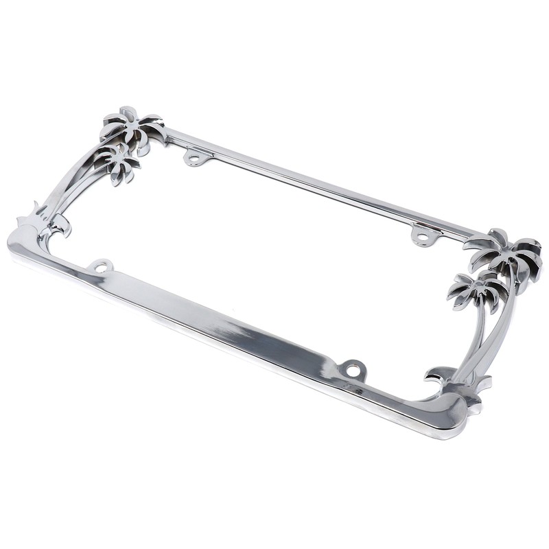 Cruiser Accessories 19003 Palm Tree License Plate Frame, Chrome