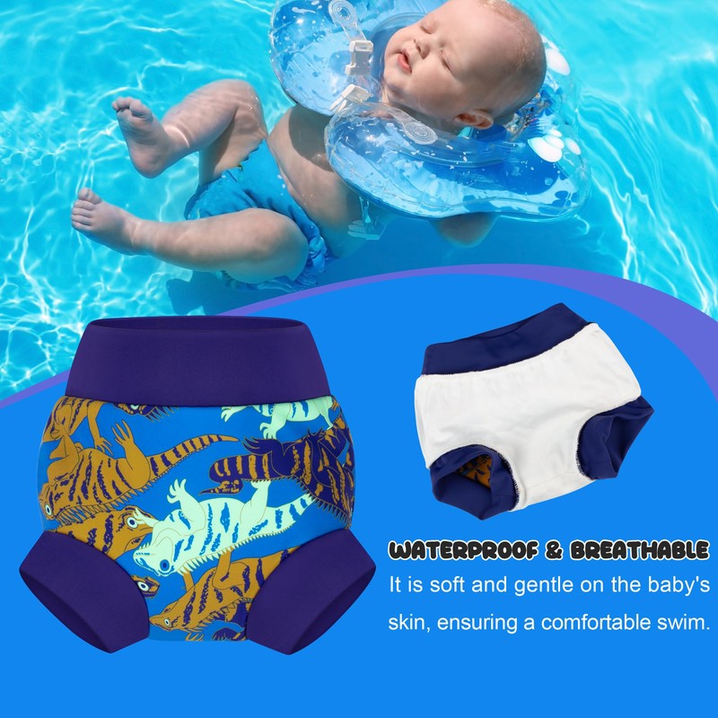 BIG ELEPHANT Reusable Baby Swim Diapers - 3 Pack for