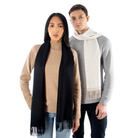 100% Baby Alpaca Scarf Soft, Warm, Durable, for Women & Men, Made in Peru. Eco-Conscious Luxury, ideal Winter & Autumn Gift (Black)