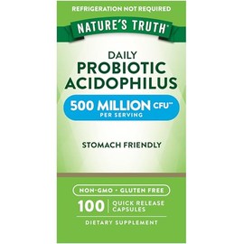 Natures Truth Probiotic Acidophilus 500 Million, 100 Count                                                                                            
