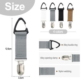 JRYXDS Pack of 4 Hat Clip for Travel Elastic Hat Holder Clip Hands-Free Hat Clip for Travel Hat Clip for Women Men Backpack Luggage Outdoor Handbag Travel Bag