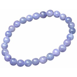 56442 Tanzanite 6mm AAA Bracelet with 6cm Inner Diameter Pouch Natural Tanzania Power Stone