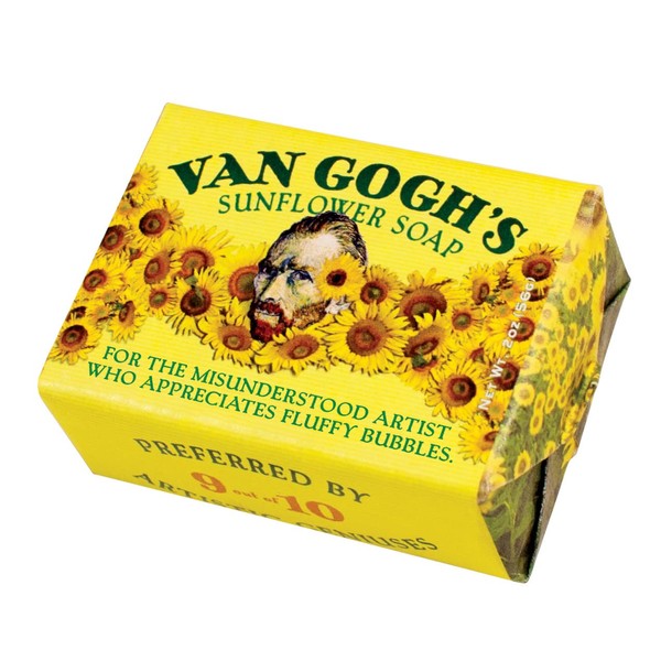 Vincent Van Gogh Sunflower Soap - 1 Mini Bar of Soap - Made in the USA