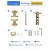 MRML Brushed Gold Passage Door Knob, Interior Closet Pantry Hallway