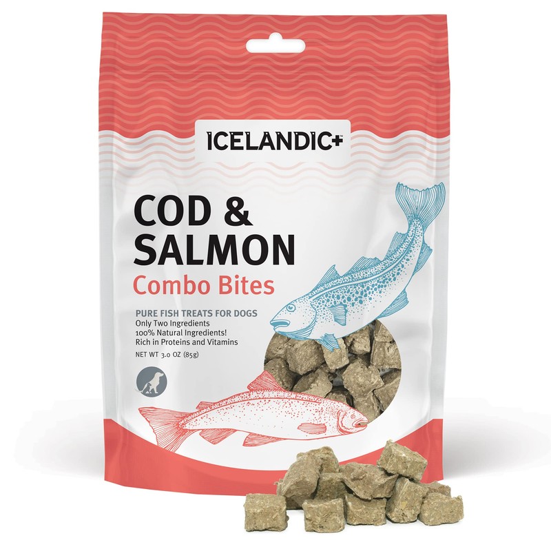 Icelandic+ Plus Cod & Salmon Combo Bites Dog Treat 3.0-oz