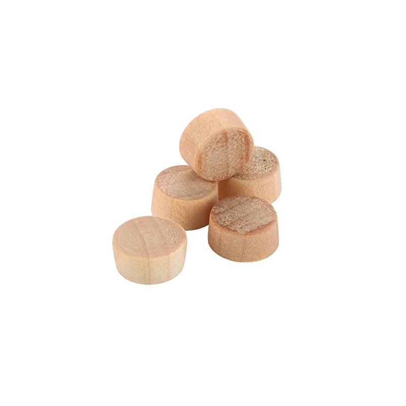 Birch Flat Head Screw Hole Plugs 3/8" - 15 Pack