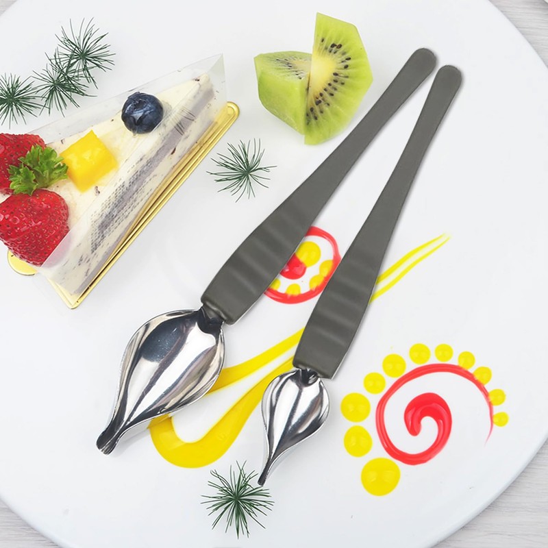 2 Pieces Stainless Steel Spoons Kitchen Utensils Food Serving Tools