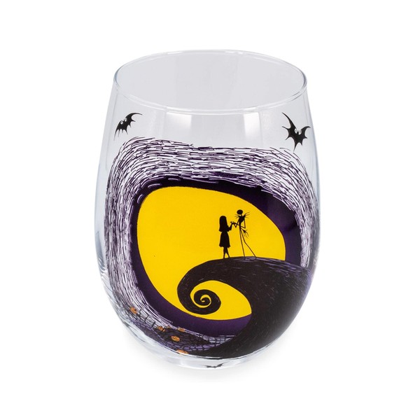 20oz Jack and Sally Moon Scene Stemless Glass Standard