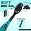 Advanced Oral Care Charcoal Toothbrush 5 Pack Soft Bamboo Bristle