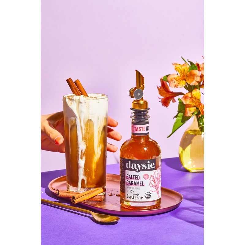 Daysie Certified Organic Salted Caramel Syrup, 6.76 Fluid Ounces, Pack
