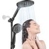 HOWUWEY Dual Shower Heads with Handheld Spray, 7.5" Rainfall Shower