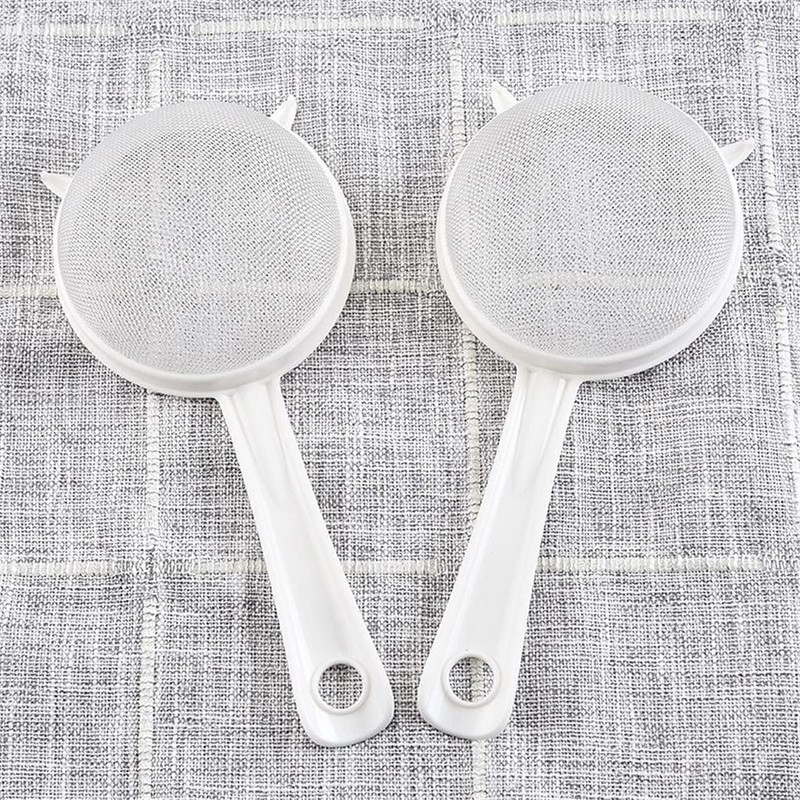 Fine Mesh Plastic Strainer,Kitchen Handheld Plastic Screen Mesh Tea Leaf