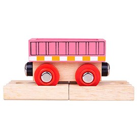 Bigjigs Rail Wooden Pink Wagon - Other Major Wood Rail Brands are Compatible