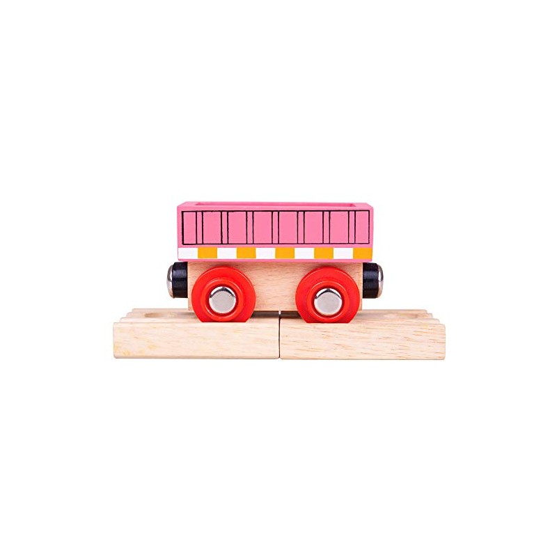 Bigjigs Rail Wooden Pink Wagon - Other Major Wood Rail