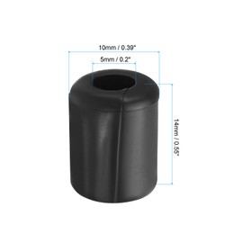 PATIKIL Kitchen Sink Rack Feet, 30 Pack 5mm ID x 10mm OD Plastic Sink Replacement Feet Wire Bumpers Protector for Protective Sink Grid, Black