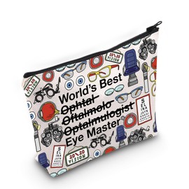 WCGXKO Ophthalmology Technician Gifts World's Best Eye Master Makeup Bag Ophthalmologist Gift (Master Bag)