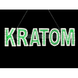 ACOMOK 30"x8" LED Kratom Sign - 380 Super Bright LEDs, High Visibility Store Decor for Smoke Shops & Retail, Energy Saving with Hanging Hardware
