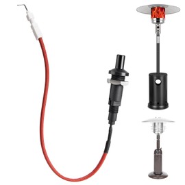 Outdoor Heater Replacement Parts, Piezo Igniter with Cable, Suitable for Most Outdoor Round Stand Up PropaneHeater and Mini Ttable Top Gas Heater black