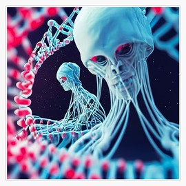 Dna Creators - Alien Vinyl Window Bumper Sticker Decal 5"